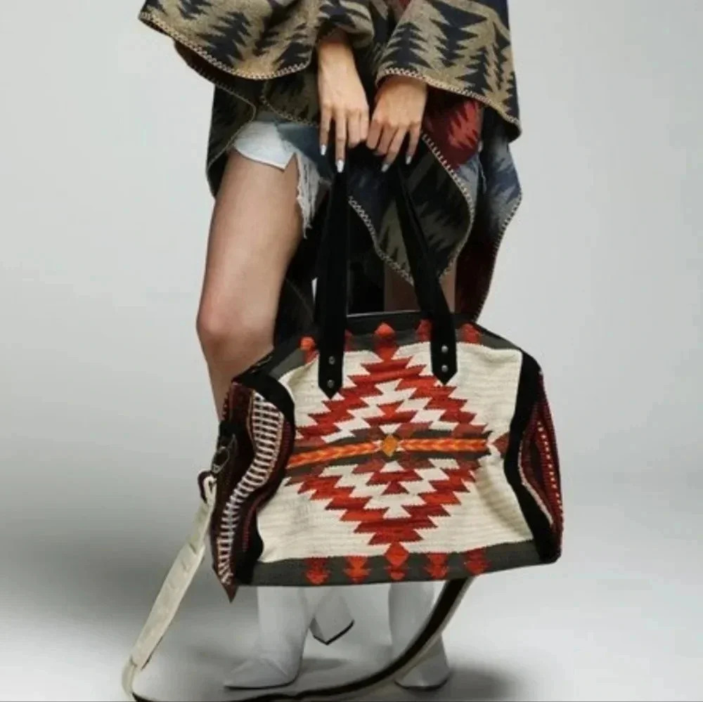 New! Aztec Boho Duffle Travel Bag